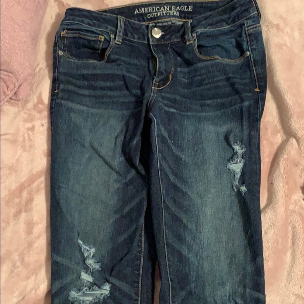 American eagle ripped skinny jeans